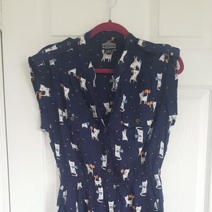 Navy Blue Kitty Any season Dress